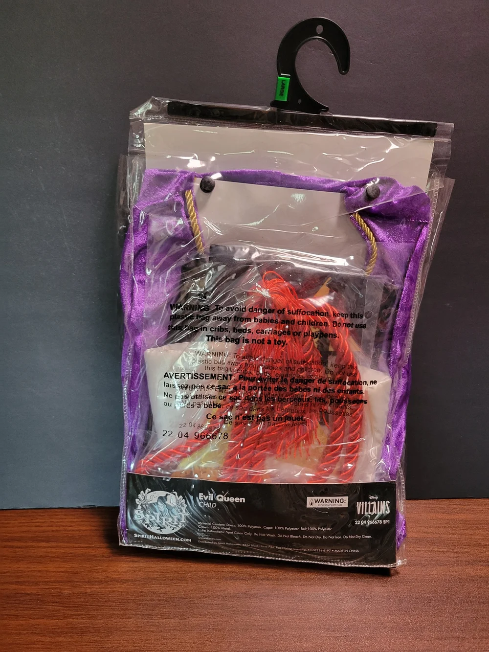 Spirit Purple and Red Evil Queen Kids Costume Size L 12-14